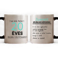 Egyedi születésnapi bögre 20. születésnapra