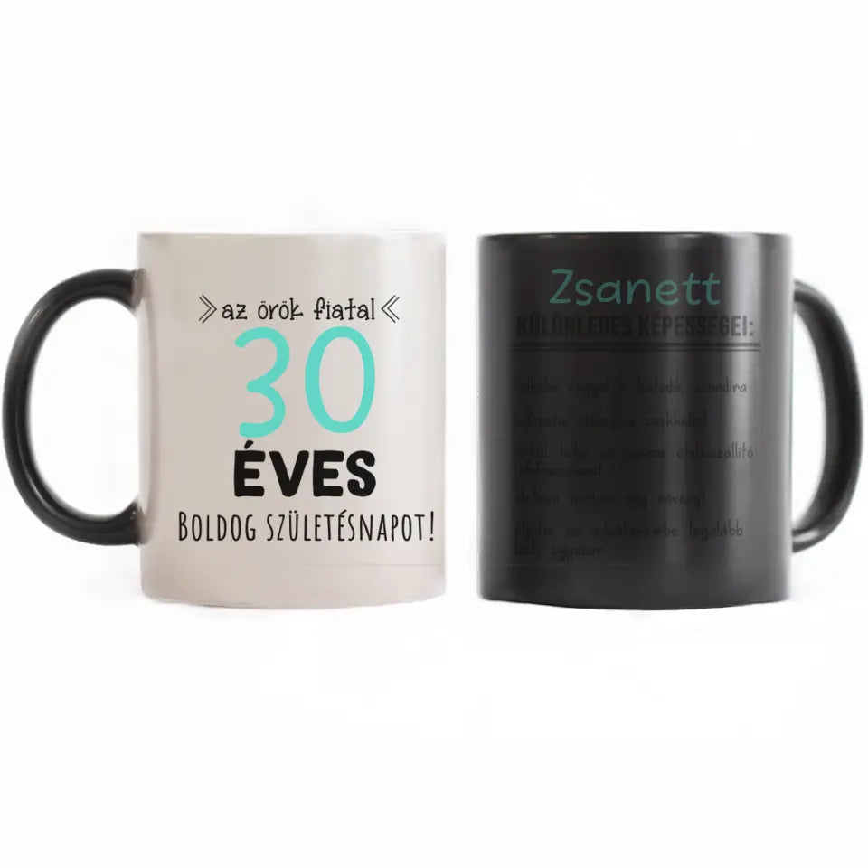 Egyedi születésnapi bögre 30. születésnapra