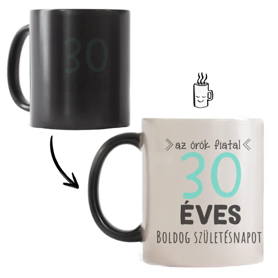 Egyedi születésnapi bögre 30. születésnapra