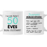 Egyedi születésnapi bögre 50. születésnapra