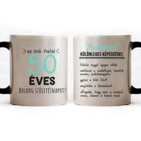 Egyedi születésnapi bögre 50. születésnapra
