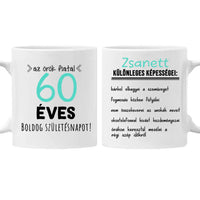 Egyedi születésnapi bögre 60. születésnapra