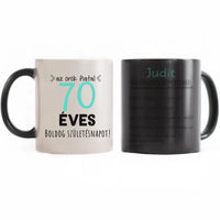 Egyedi születésnapi bögre 70. születésnapra