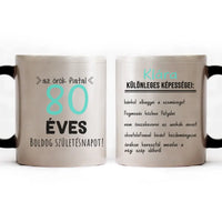 Egyedi születésnapi bögre 80. születésnapra