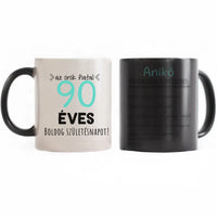 Egyedi születésnapi bögre 90. születésnapra