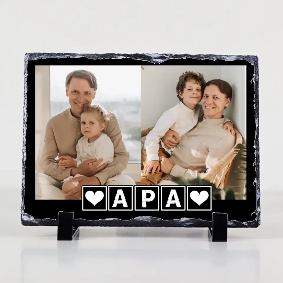 Apák napi 2 képes gránitlap apáknak