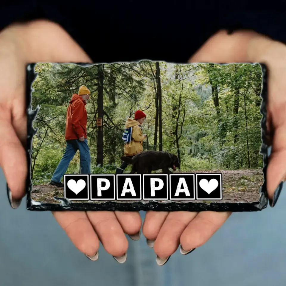 Apák napi egyedi képes gránitlap nagypapáknak