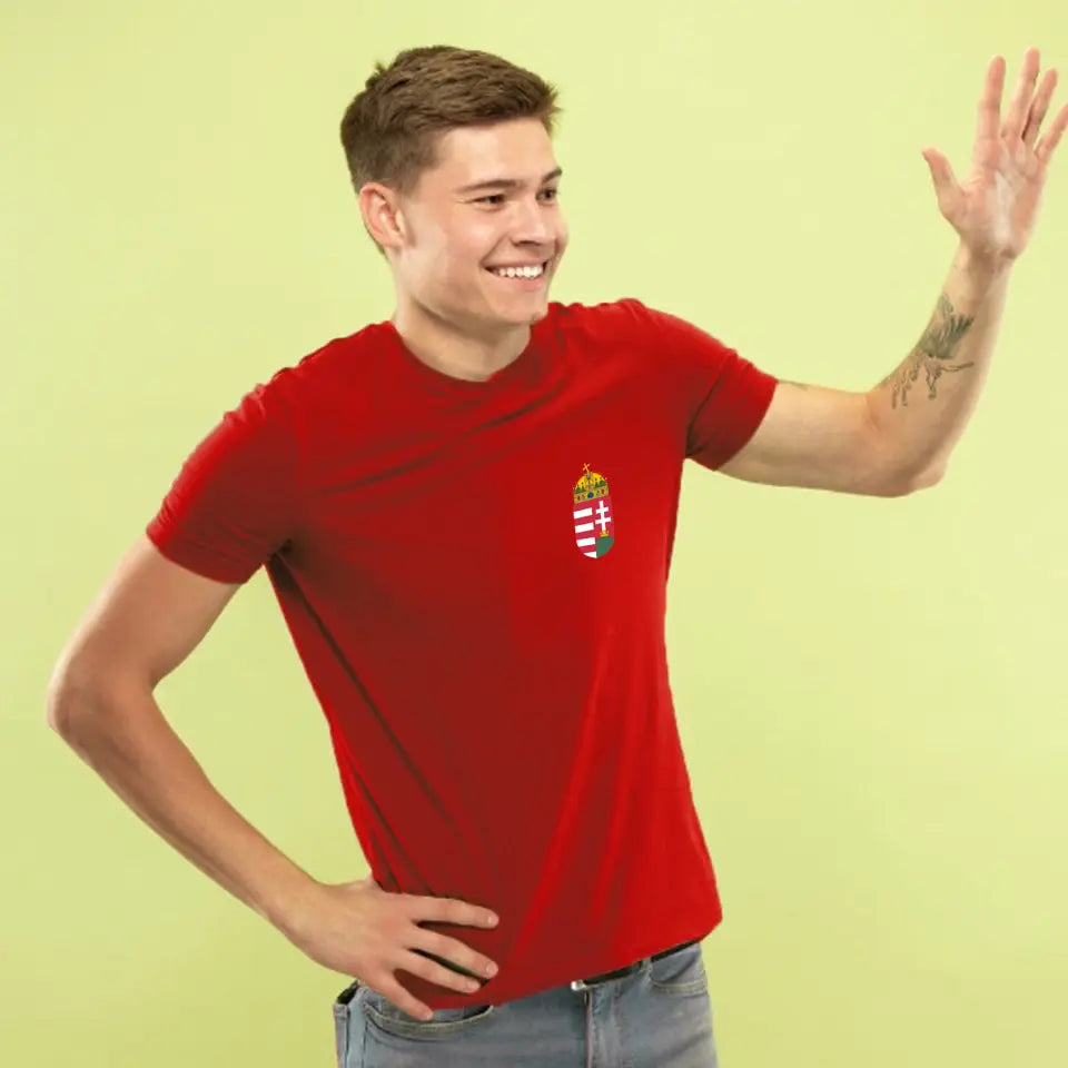 Egyedi magyar mez póló szerkeszthető névvel és számmal