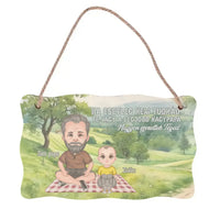 Apák napi ajándék nagypapáknak - Te vagy a legjobb nagypapa fali dekor tábla szerkeszthető karakterekkel