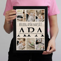 Apák napi ajándék falikép 6 szerkeszthető képpel