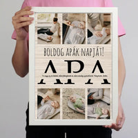 Apák napi ajándék falikép 6 szerkeszthető képpel