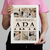 Apák napi ajándék falikép 6 szerkeszthető képpel