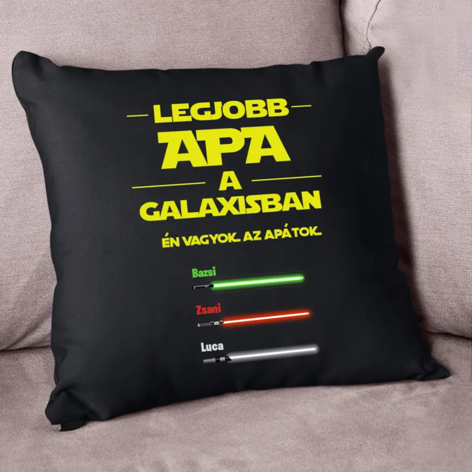 Legjobb Apa a galaxisban egyedi neves ajándék párna