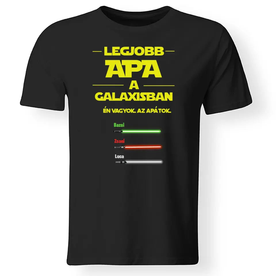 Legjobb Apa a galaxisban egyedi neves ajándék póló