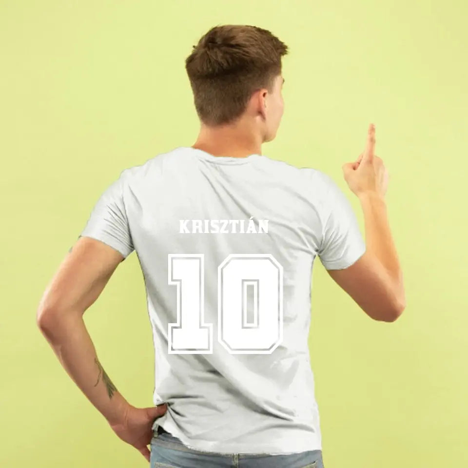 Egyedi magyar mez póló zászlóval és számmal