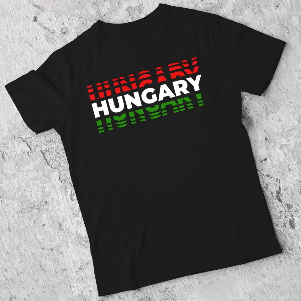 Hungary magyar mez póló zászlóval, egyedi névvel és számmal, több színben igazi hazai szurkolóknak, elől és hátul is mintával