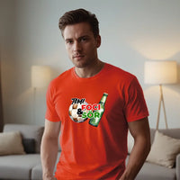 Foci és sör meccsnézős férfi póló