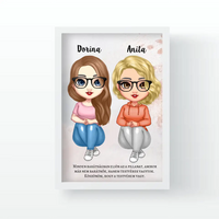 Cukifejű legjobb barátnős falikép