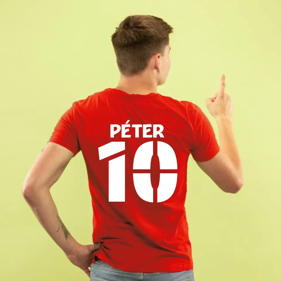 Hungary magyar mez póló zászlóval és számmal