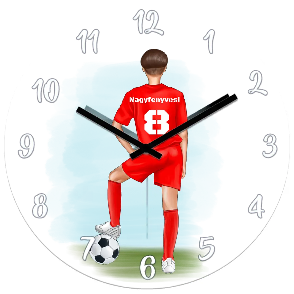 Személyre szabható focis óra fiúknak