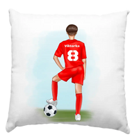 Személyre szabható focis párna fiúknak