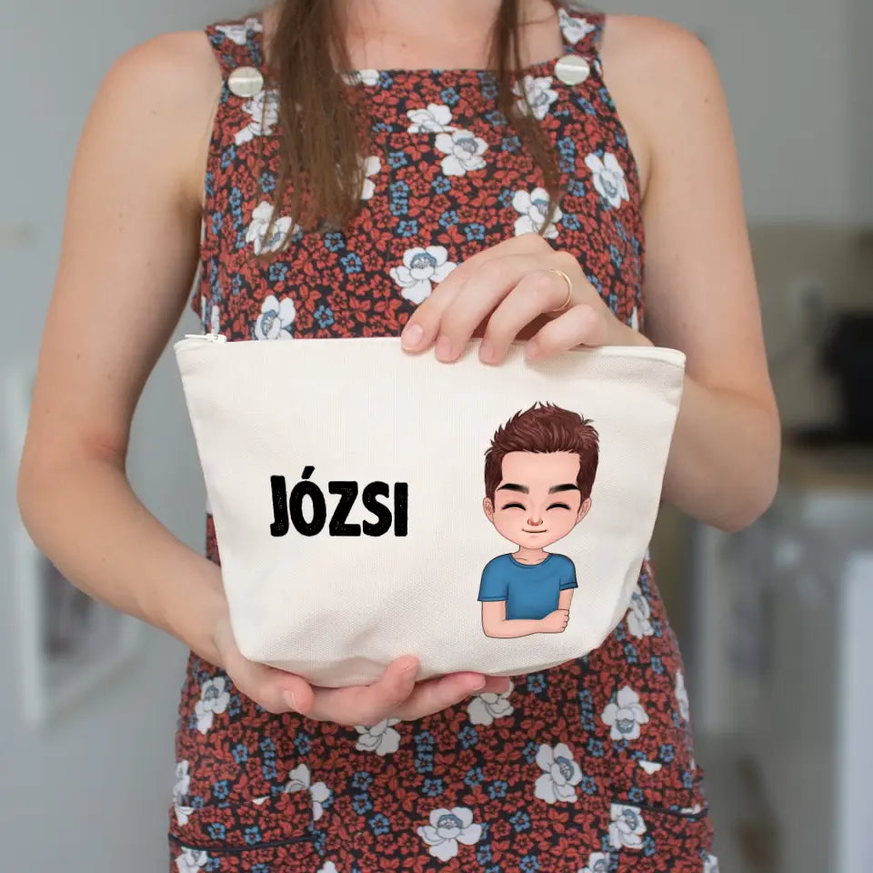 Férfi neszeszer személyre szabható karakterrel - parafa