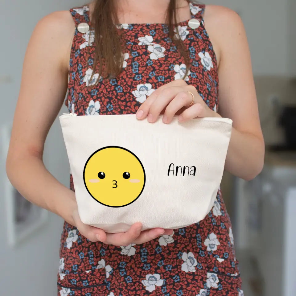 Emoji mintás neszesszer névvel
