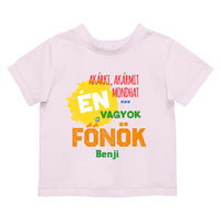 Én vagyok a főnök egyedi gyerek póló