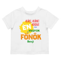 Én vagyok a főnök egyedi gyerek póló