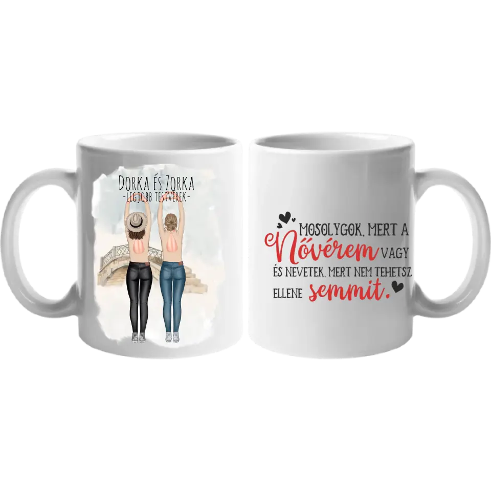Legjobb testvérek és barátnők bögre