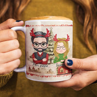 Karácsonyi ajándék Papás bögre szerkeszthető karakterekkel