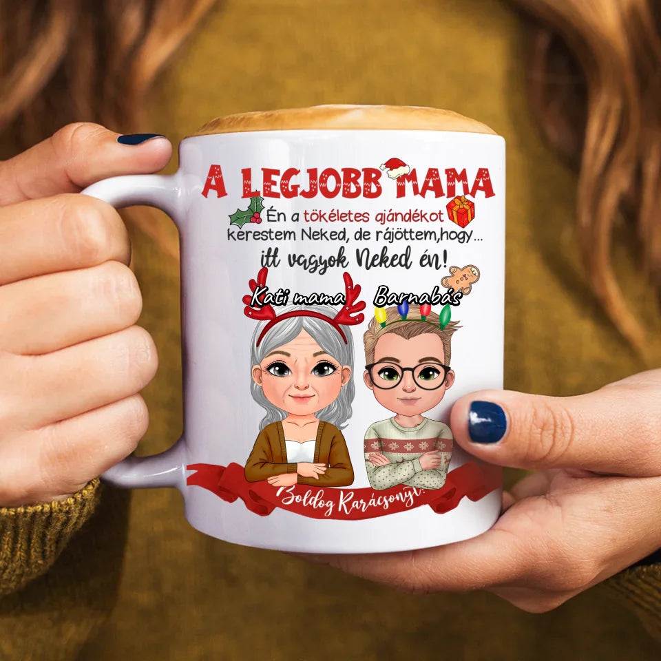 A tökéletes karácsonyi ajándékot kerestem bögre Mamáknak fiú unokától