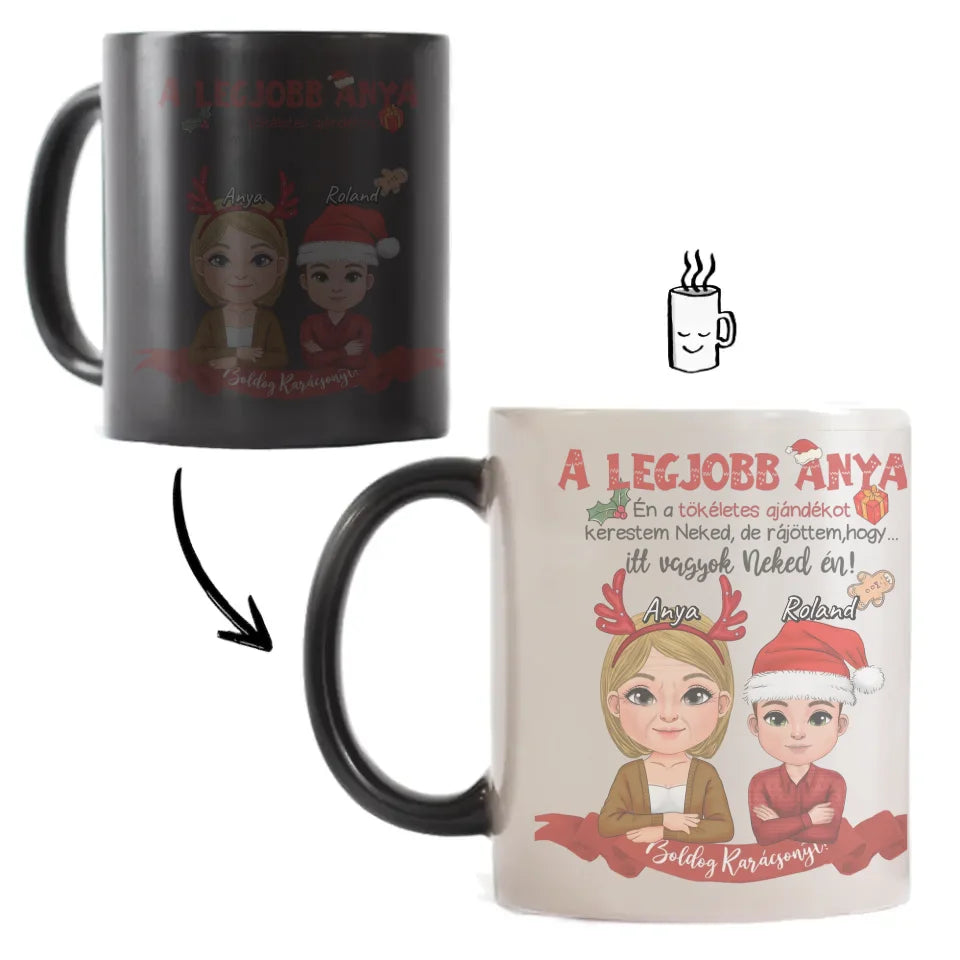 A tökéletes karácsonyi ajándékot kerestem bögre Anya fia karakterekkel