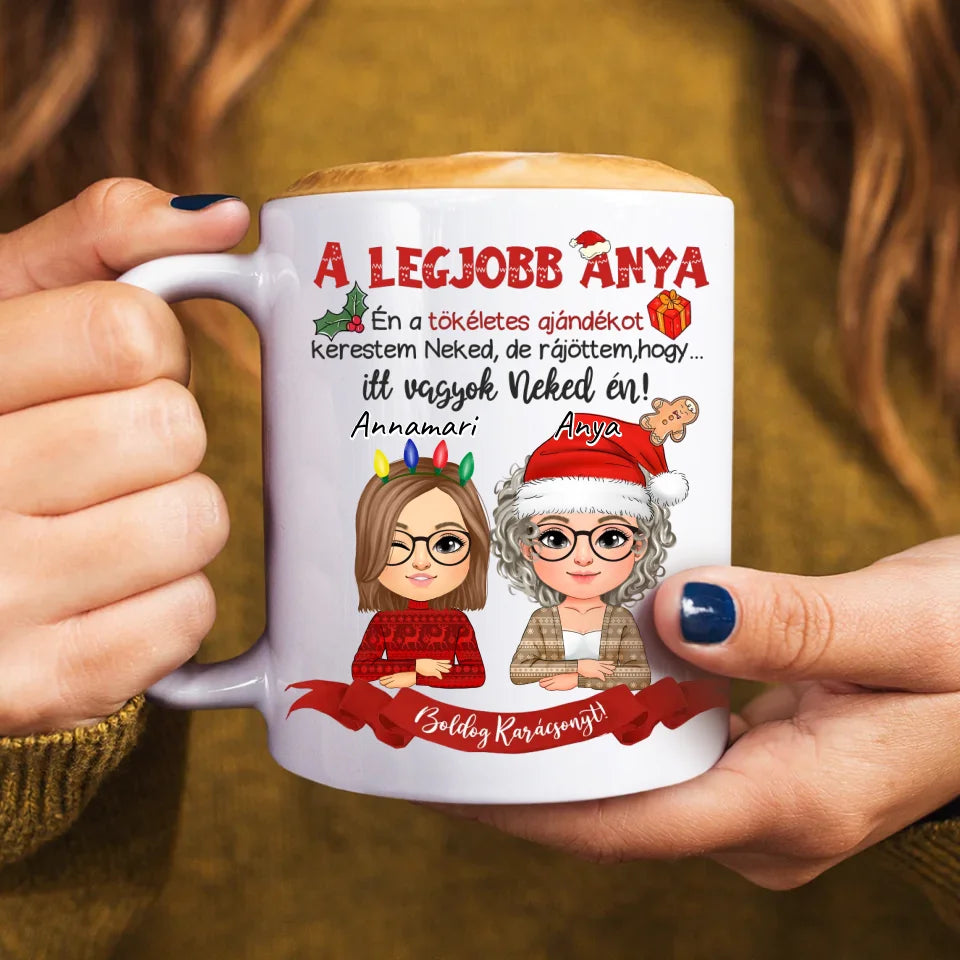 A tökéletes karácsonyi ajándékot kerestem bögre Anya lánya karakterekkel
