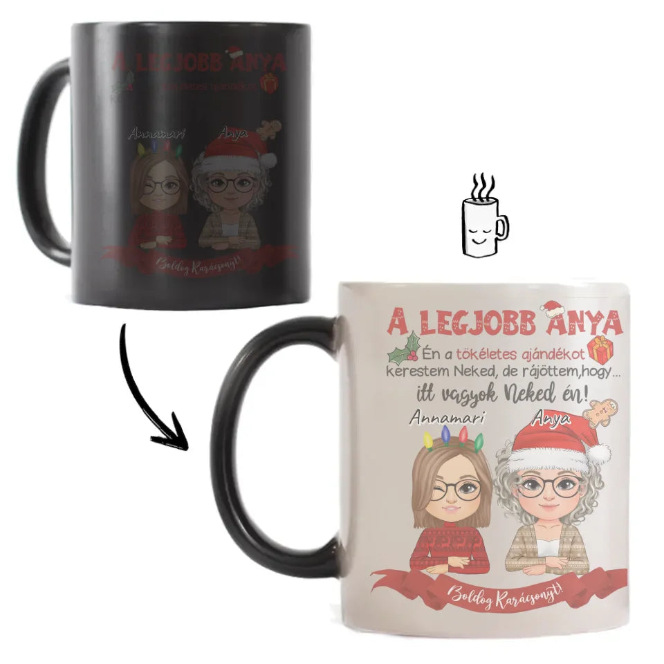 A tökéletes karácsonyi ajándékot kerestem bögre Anya lánya karakterekkel