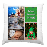 Karácsonyi 4 képes párna felirattal