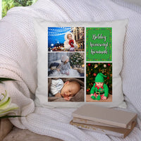 Karácsonyi 4 képes párna felirattal