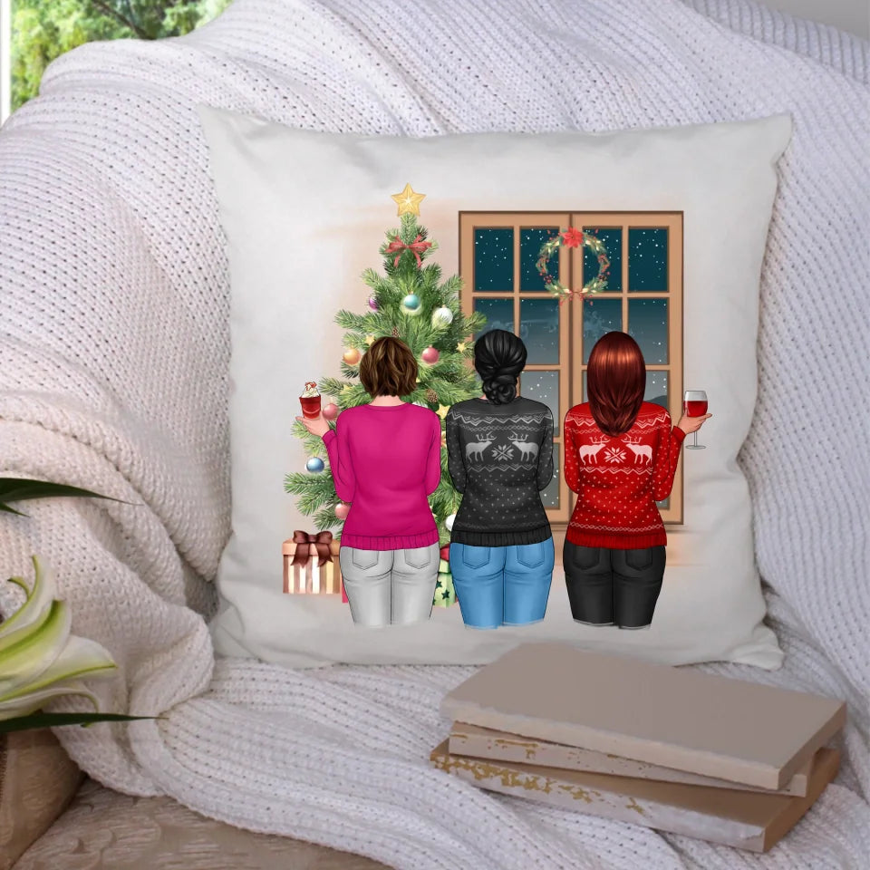 Karácsonyi 3 legjobb barátnős párna