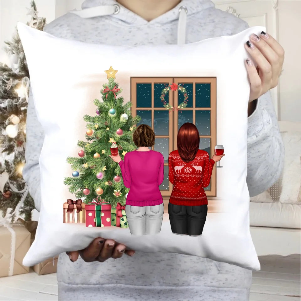 Karácsonyi legjobb barátnős párna