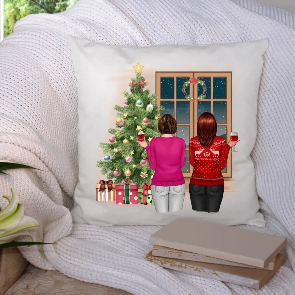 Karácsonyi legjobb barátnős párna
