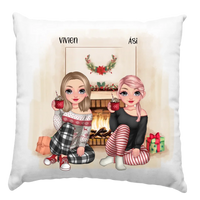Karácsonyi cukifejű legjobb barátnő párna