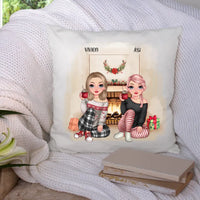 Karácsonyi cukifejű legjobb barátnő párna