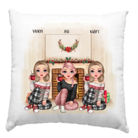 Karácsonyi 3 barátnős párna