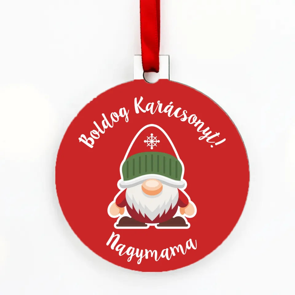 Karácsonyfadísz manókkal