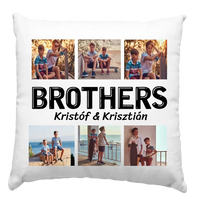 Egyedi képes ajándék párna Fiú testvéreknek