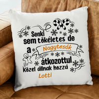 Karácsonyi egyedi feliratos ajándék párna Testvéreknek