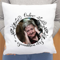 Örökre a szívünkben élsz párna egyedi képpel
