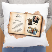 Emlékedre könyves párna egyedi képekkel