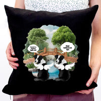 Szárnyas kutyás párna Gazdiknak egyedi üzenetekkel