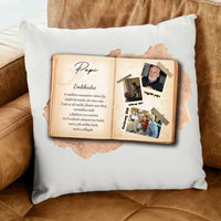 Emlékedre könyves párna egyedi képekkel